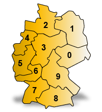 Landkarte der BRD