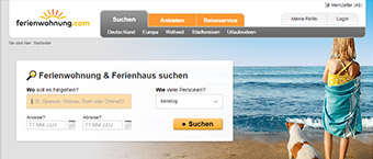 Screenshot ferienwohnung.com
