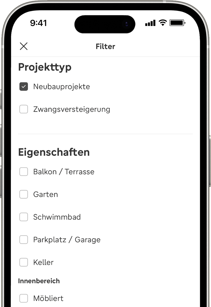 Immobiliensuche per Ort, Umkreis oder GPS