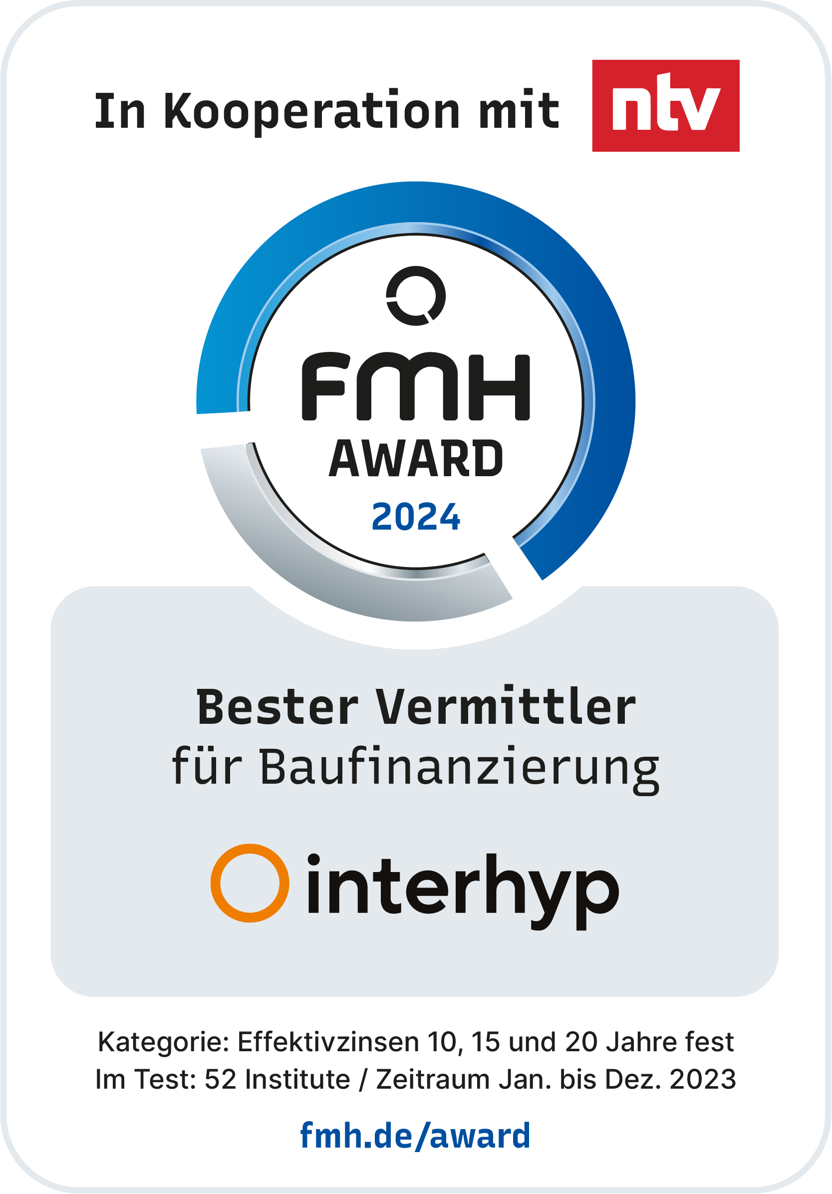 Interhyp Baufinanzierung – FMH Award 2023